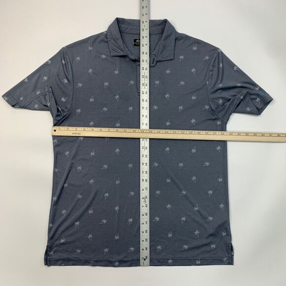 Ben Hogan Performance Polo Shirt Mens L Large Navy Palm Tree Short Sleeve Golf - Picture 6 of 12